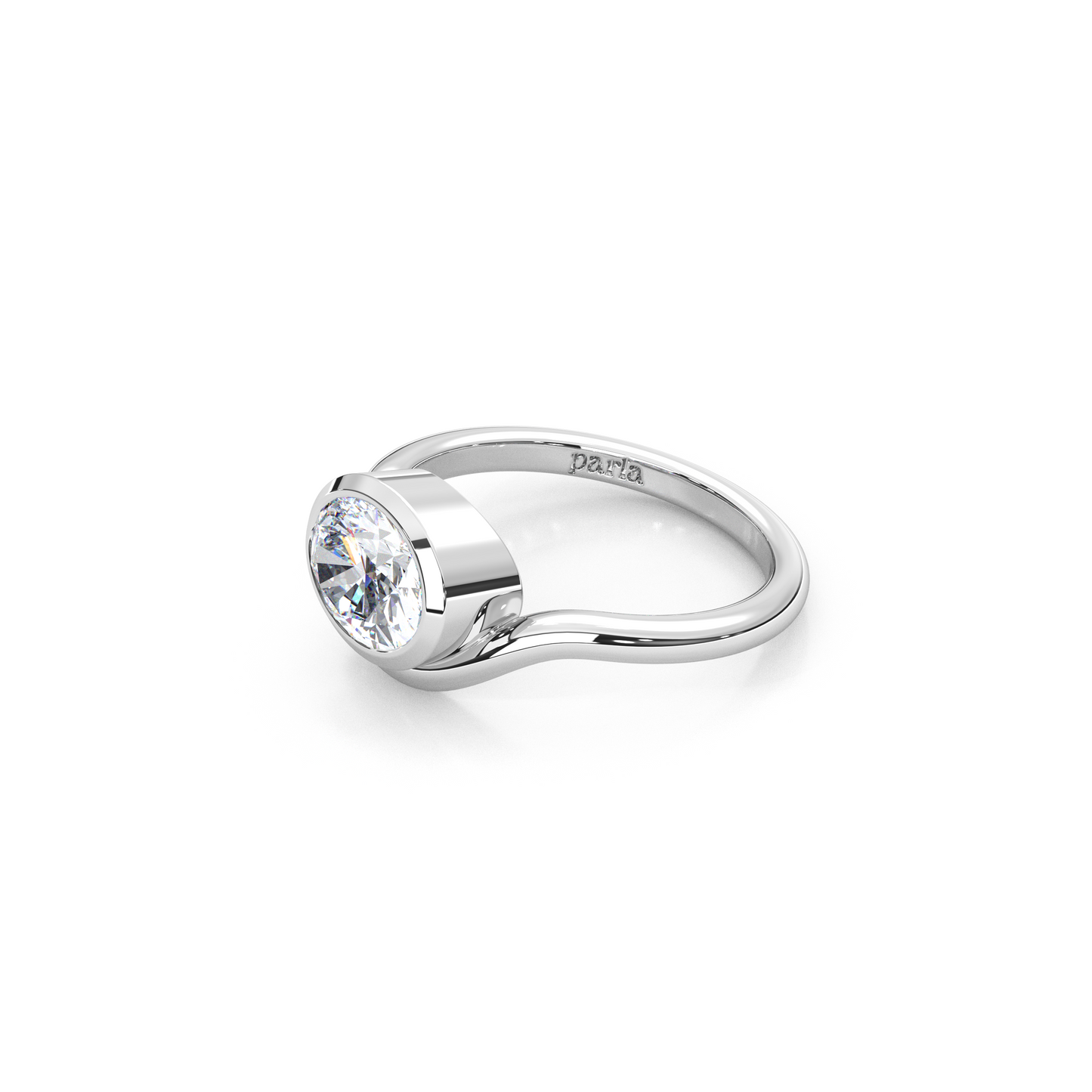 Elegant 1.00 Carat Oval Cut Lab Diamond Bezel Solitaire Ring