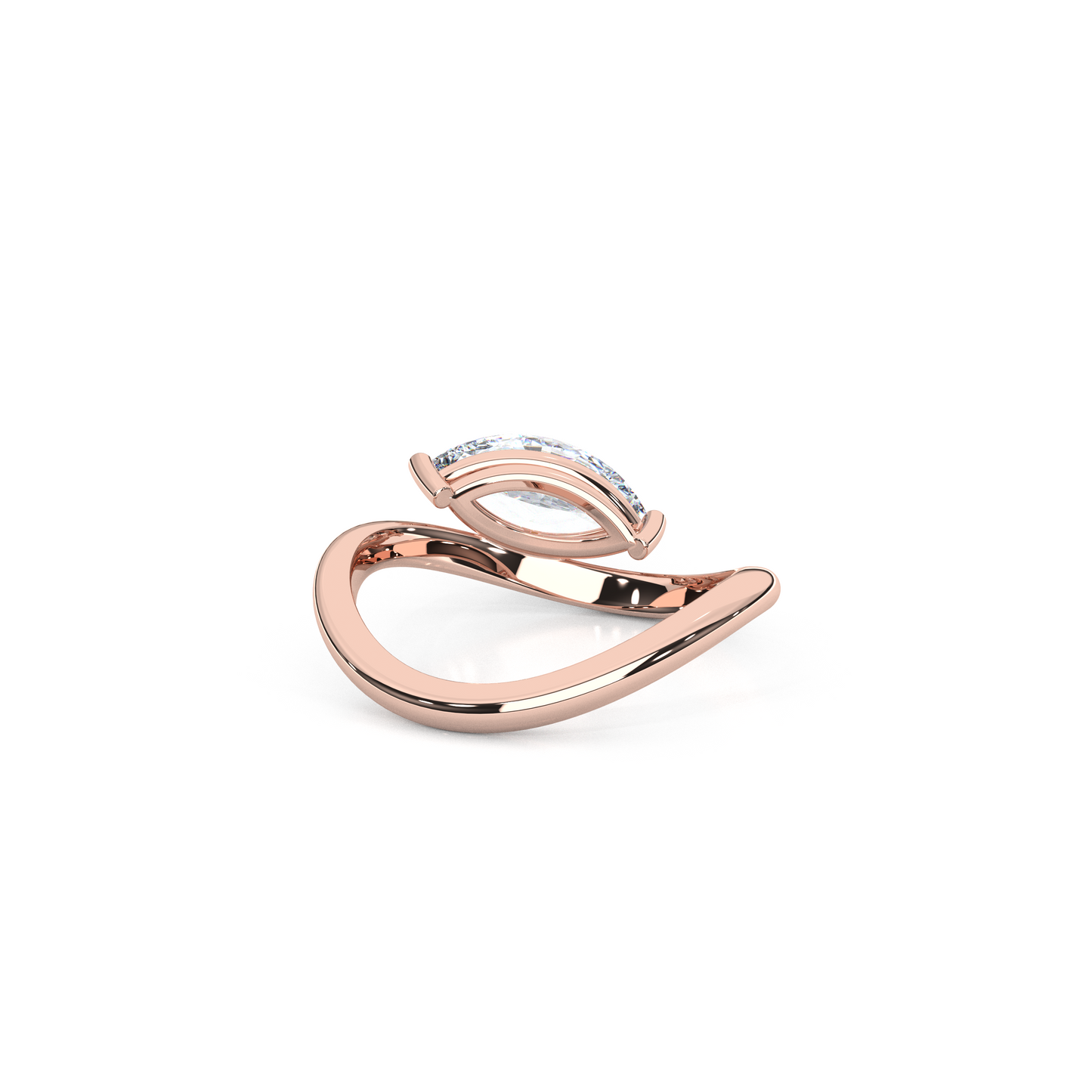 Timeless Infinity 1.00 Carat Marquise Cut Lab Diamond Pinky Ring