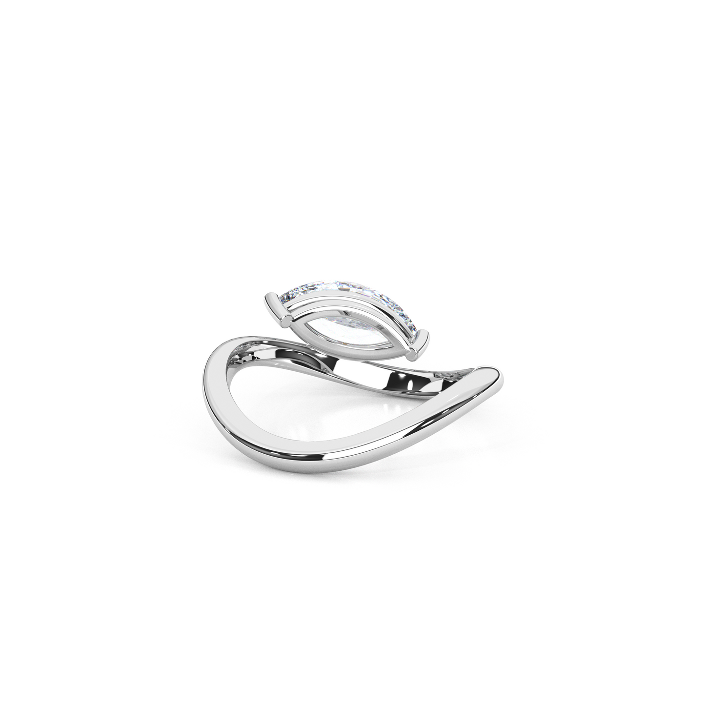 Timeless Infinity 1.00 Carat Marquise Cut Lab Diamond Pinky Ring