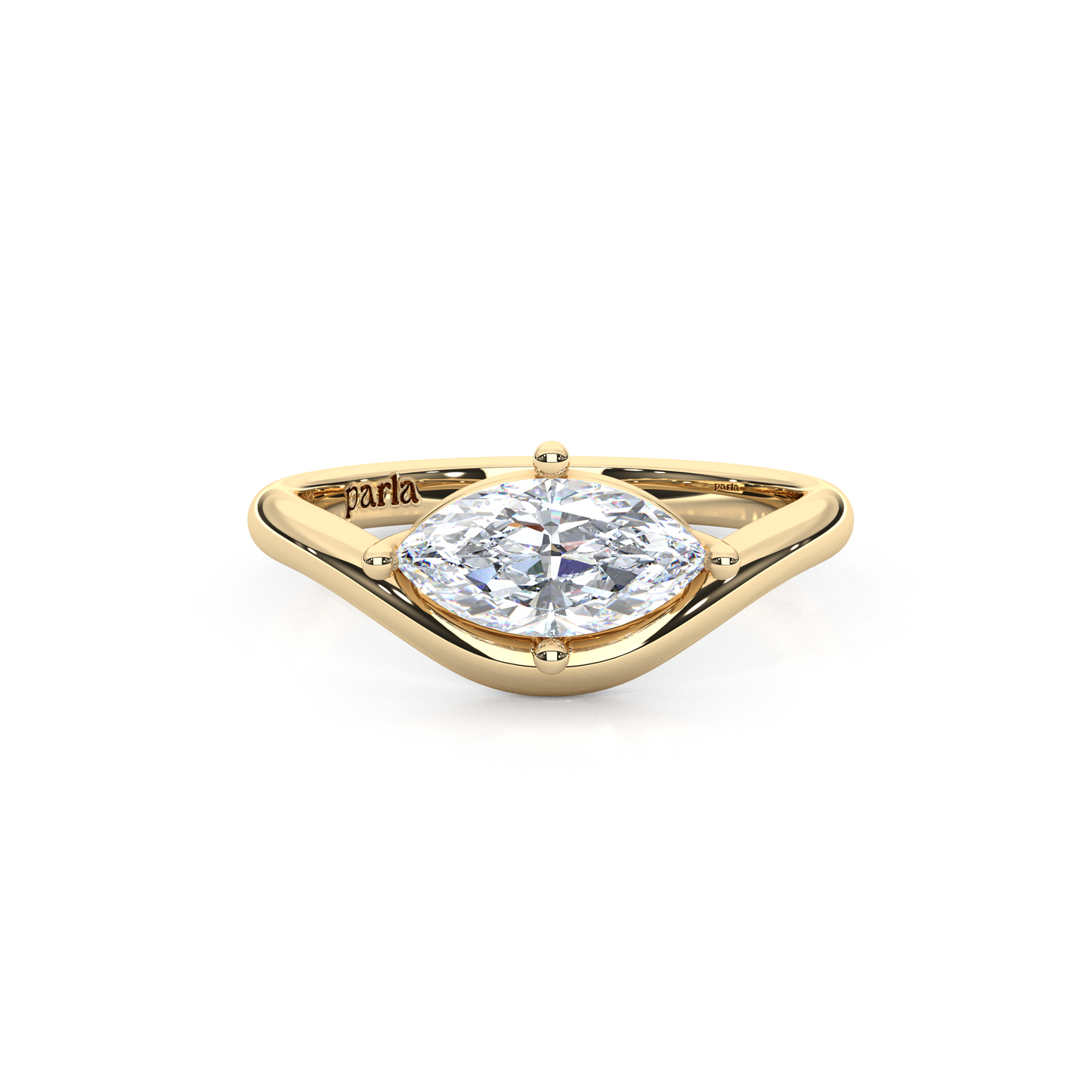 Elegant 1.00 Carat Marquise Cut Lab Diamond Solitaire Pinky Ring