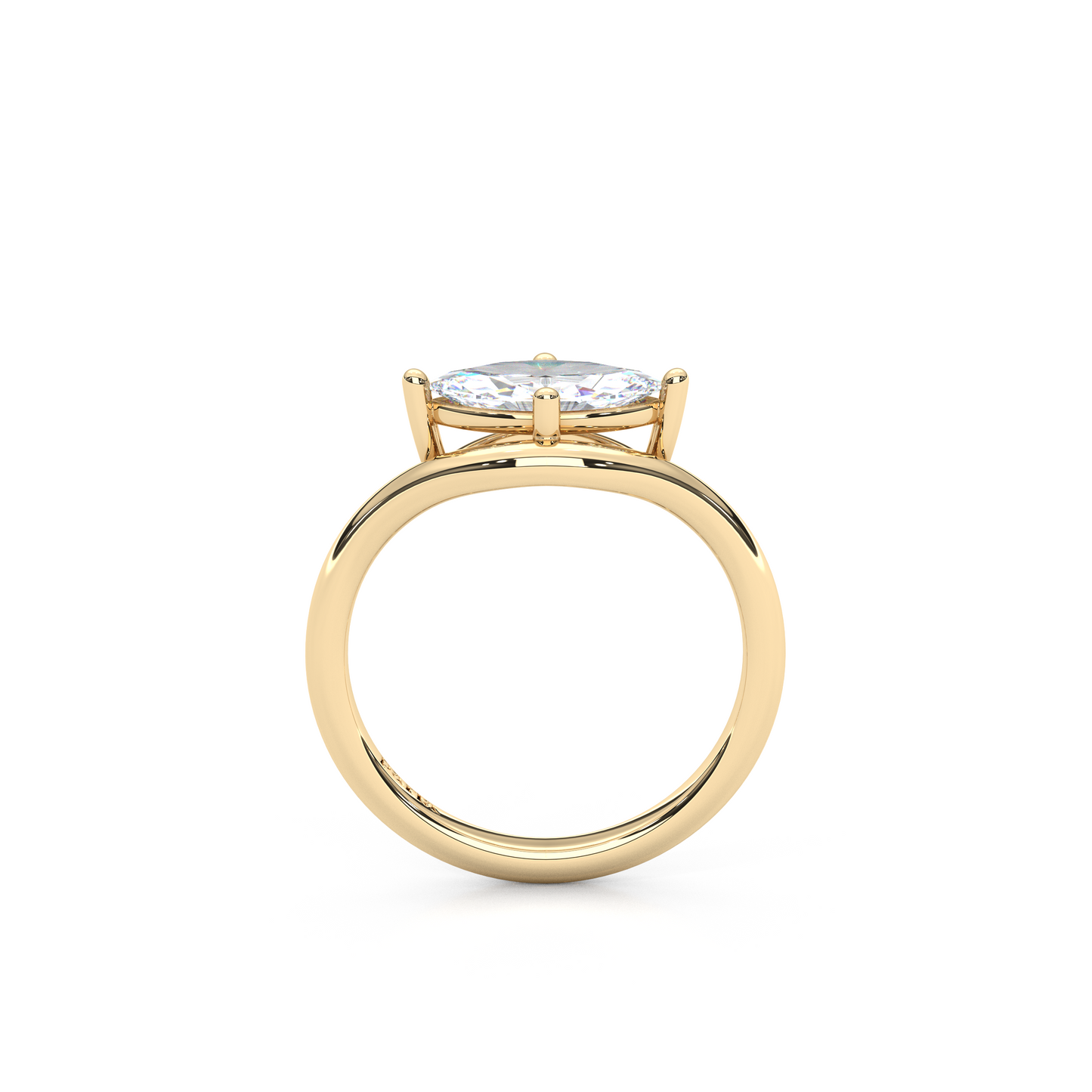 Elegant 1.00 Carat Marquise Cut Lab Diamond Solitaire Pinky Ring