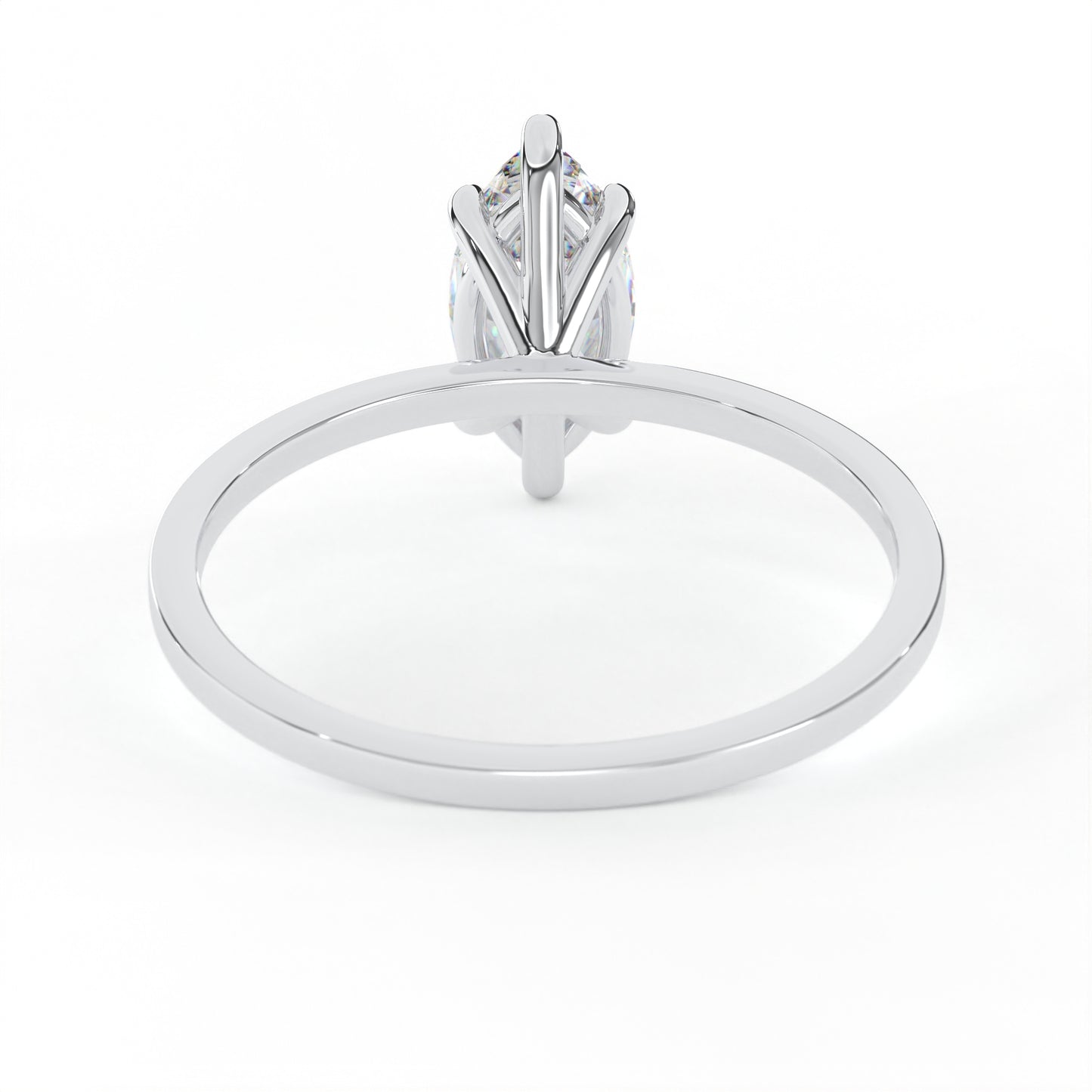 Elegant 1.00 Carat Marquis Cut Lab Diamond Solitaire Engagement Ring