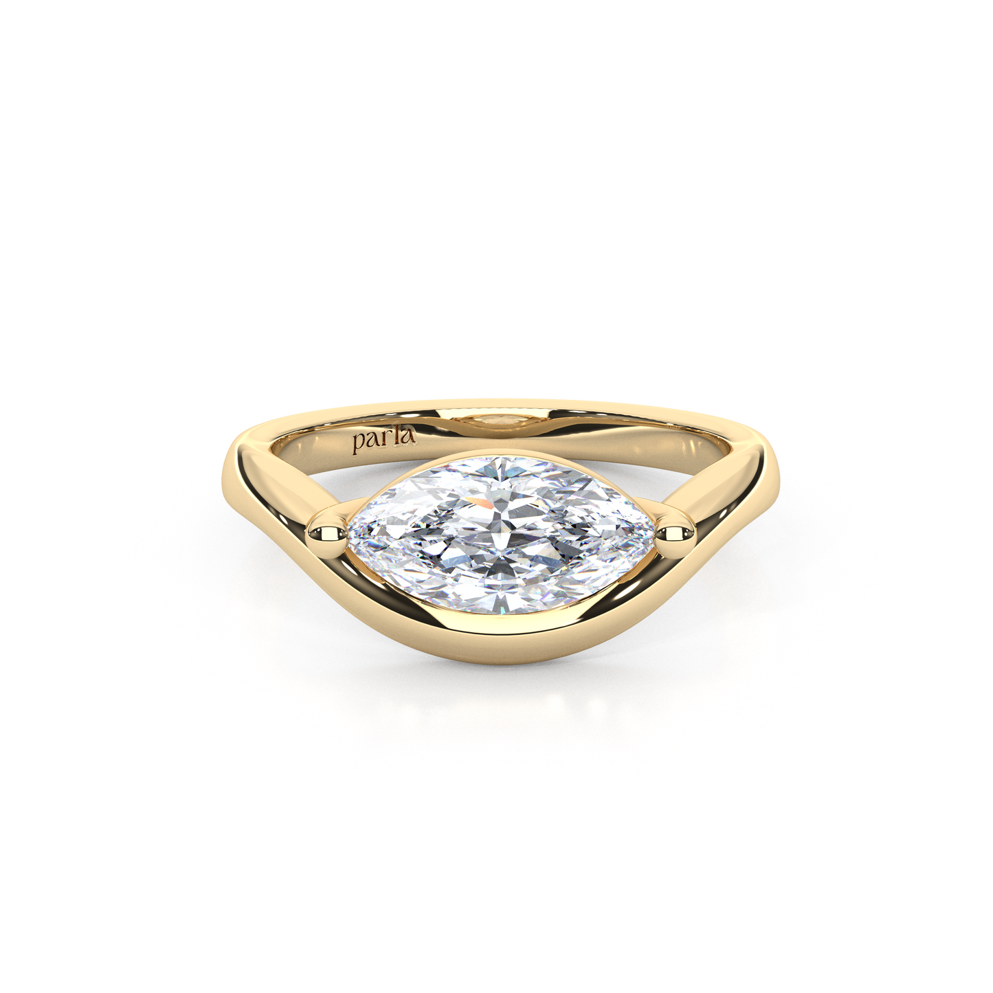 1.00 Carat East-West Marquise Lab-Grown Diamond Pinky Ring