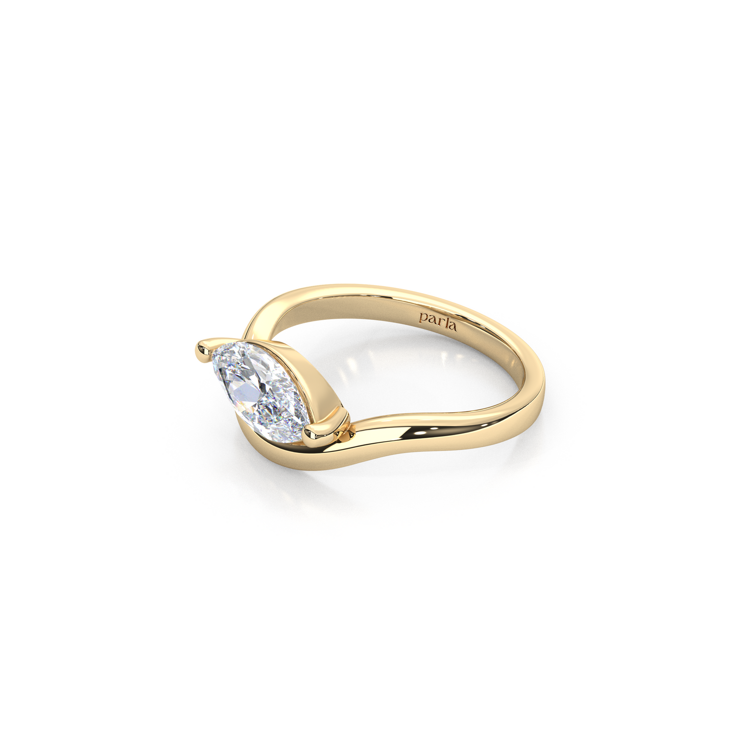 1.00 Carat East-West Marquise Lab-Grown Diamond Pinky Ring