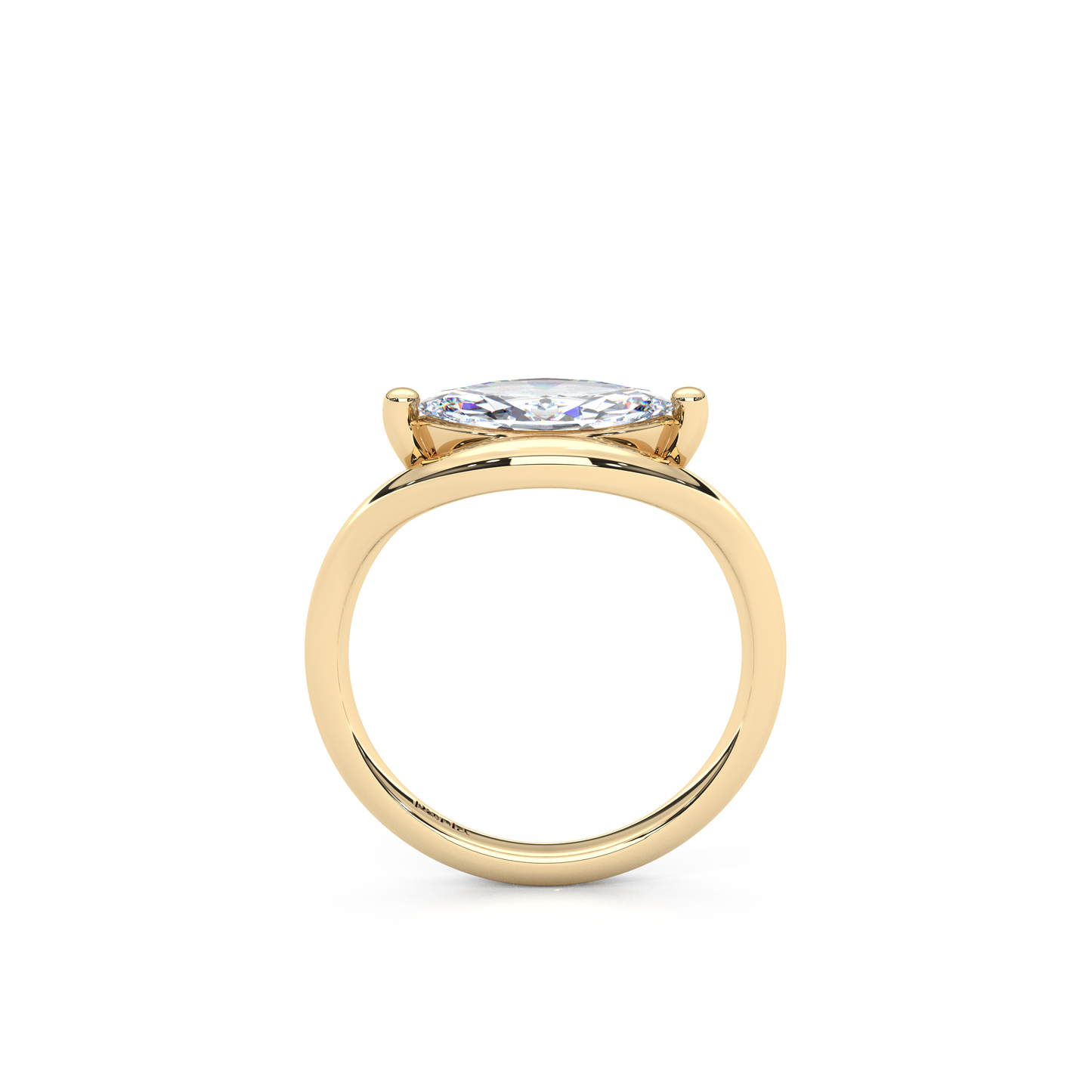 1.00 Carat East-West Marquise Lab-Grown Diamond Pinky Ring