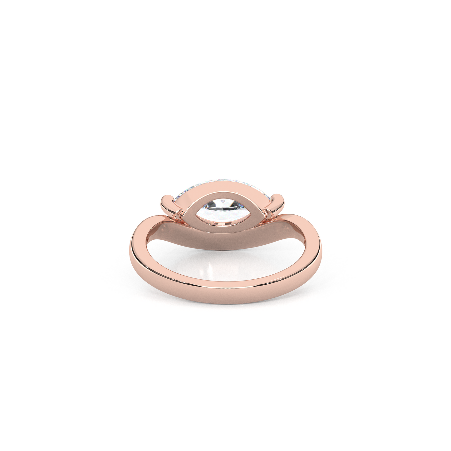 1.00 Carat East-West Marquise Lab-Grown Diamond Pinky Ring