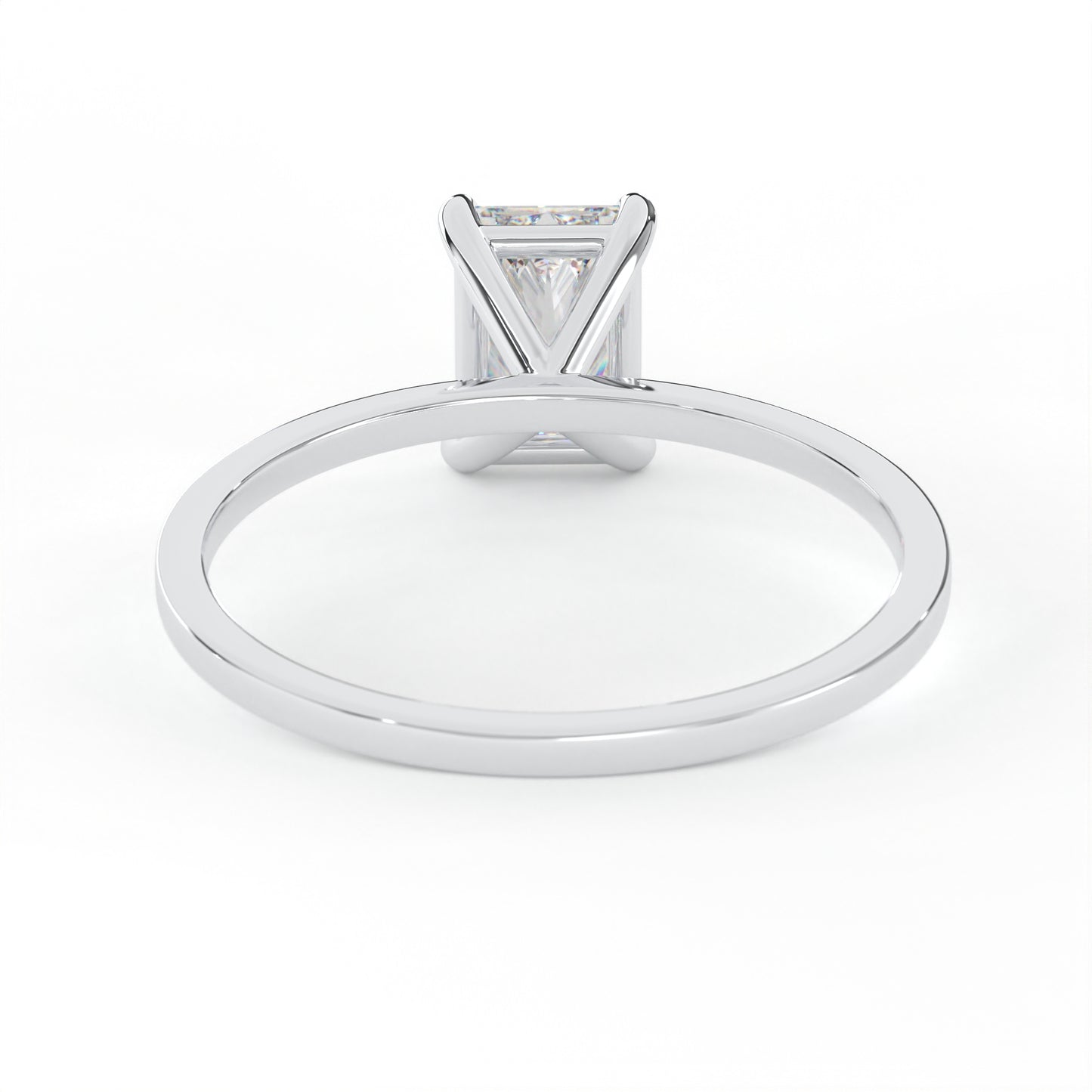 Elegant 1.00 Carat Radiant Cut Lab Diamond Solitaire Engagement Ring