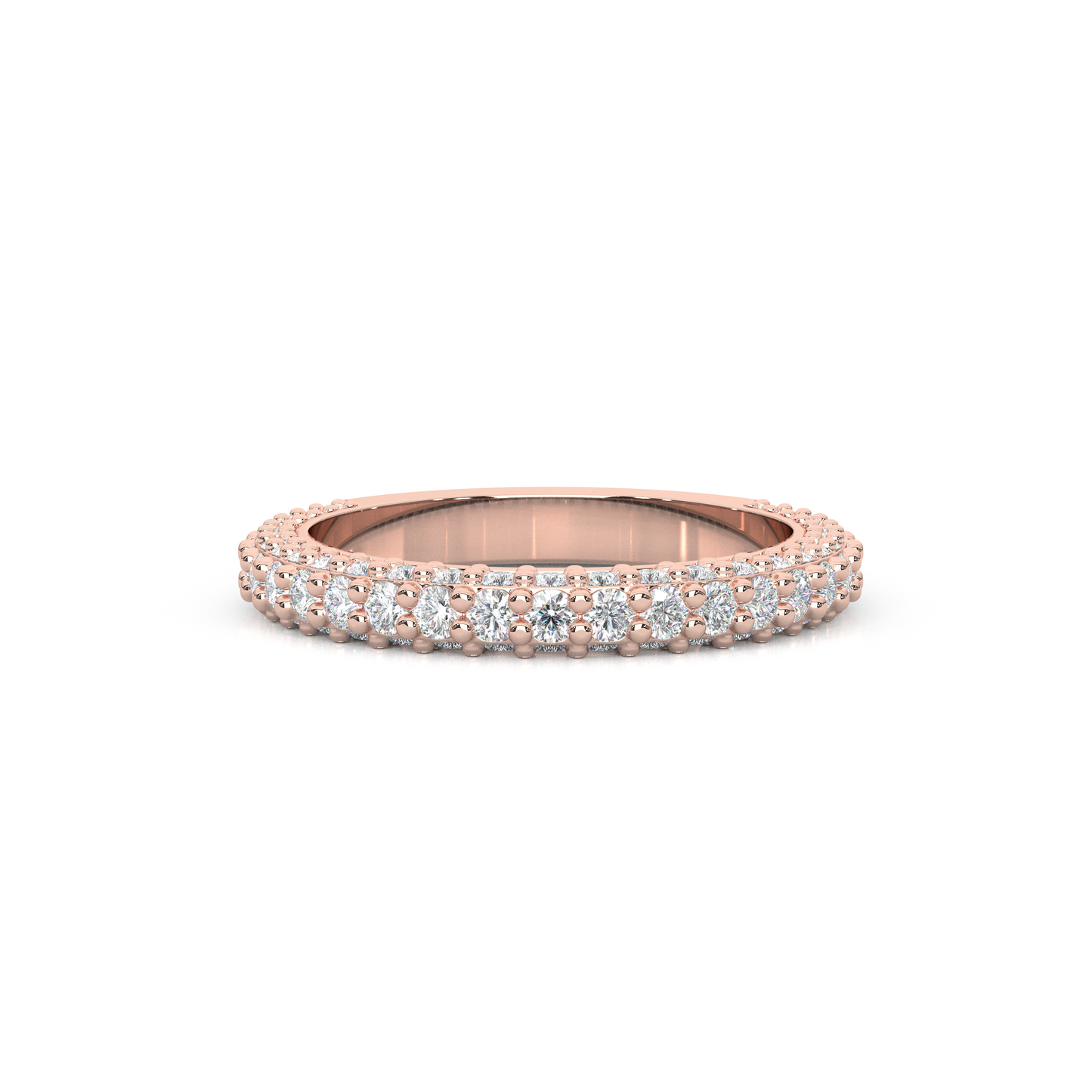 Lab-Diamond 3/4 Eternity Matching Band