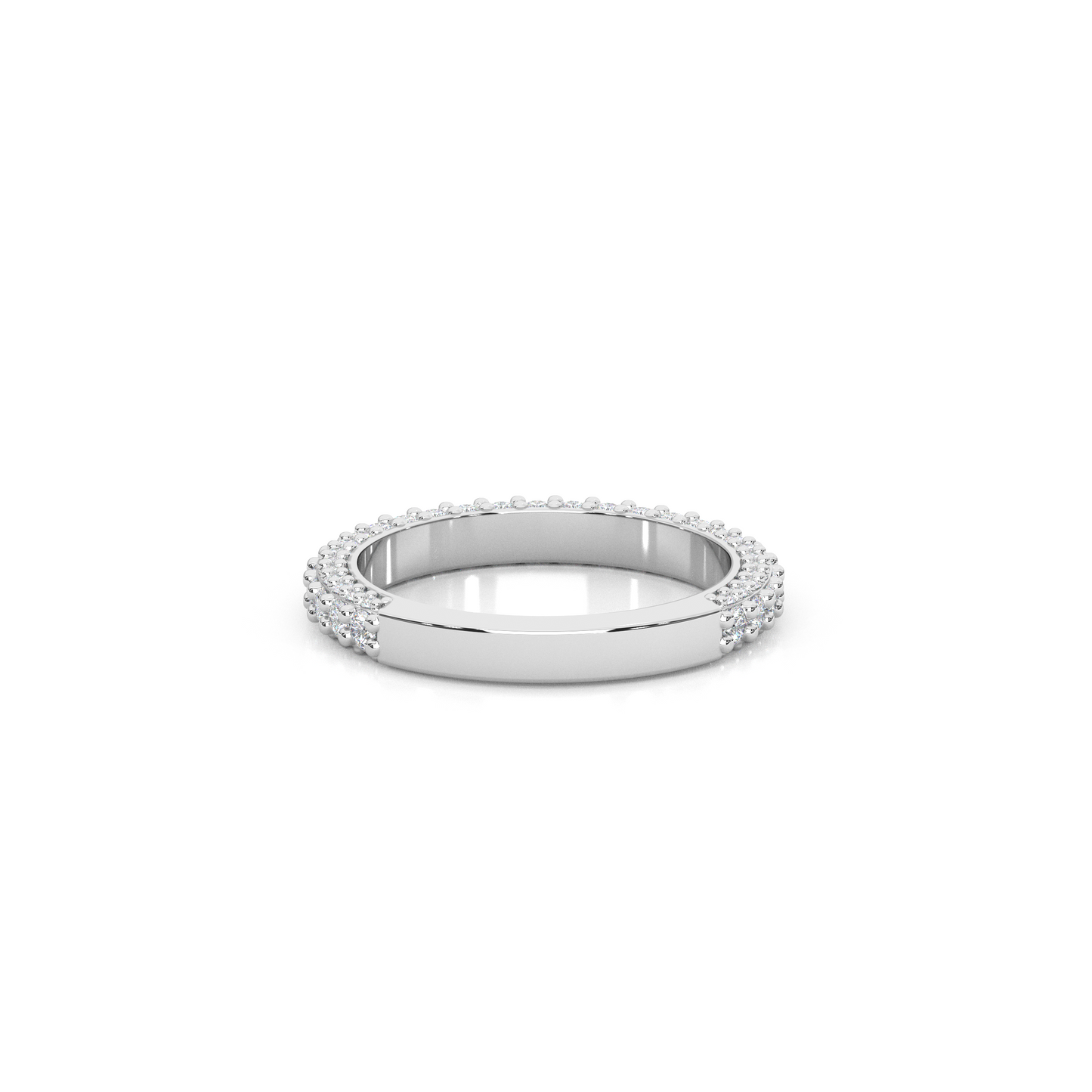Lab-Diamond 3/4 Eternity Matching Band