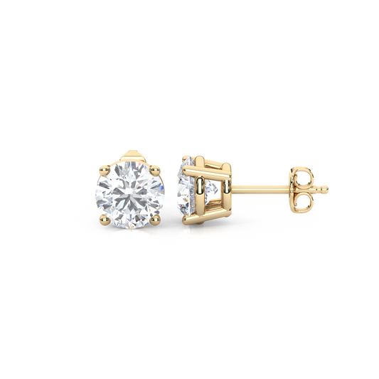 Classic Round Cut Lab Diamond 4-Prong Stud Earrings