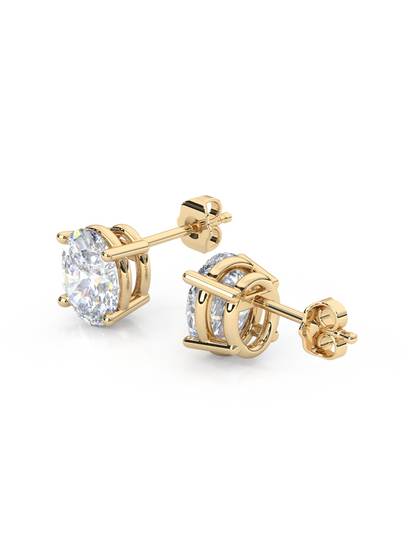 Classic Oval Cut Lab Diamond 4-Prong Stud Earrings