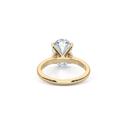 1.00 Carat Oval Cut Lab Diamond Cathedral Solitaire Engagement Ring