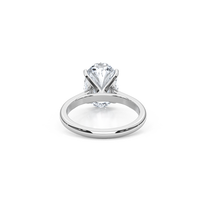 1.00 Carat Oval Cut Lab Diamond Cathedral Solitaire Engagement Ring