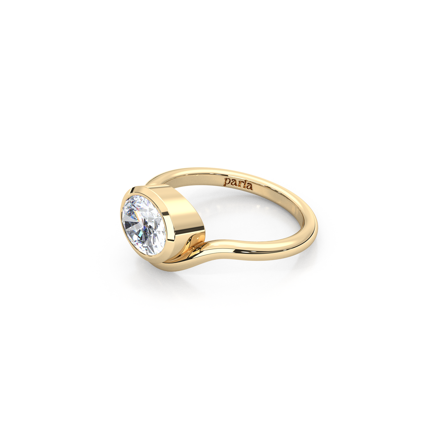 Elegant 1.00 Carat Oval Cut Lab Diamond Bezel Solitaire Ring