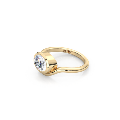 Elegant 1.00 Carat Oval Cut Lab Diamond Bezel Solitaire Ring