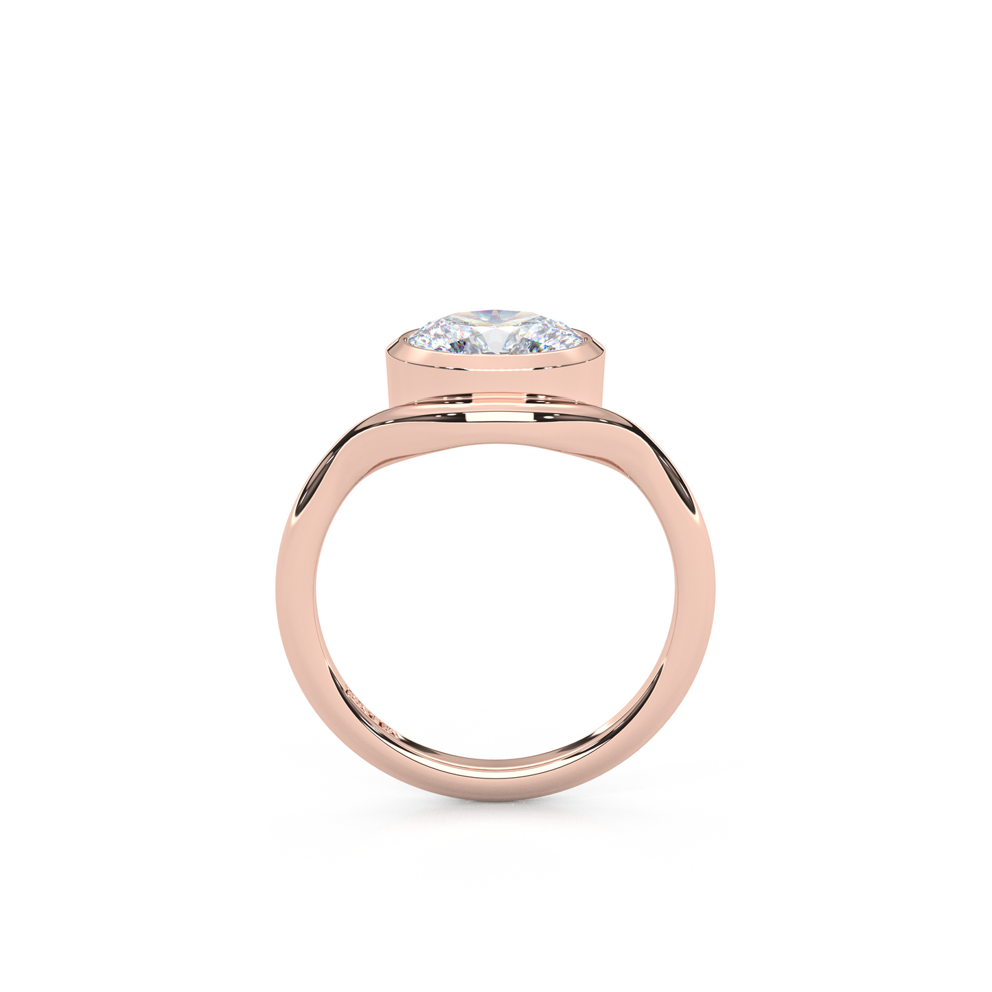 Elegant 1.00 Carat Oval Cut Lab Diamond Bezel Solitaire Ring