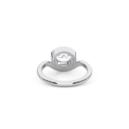 Elegant 1.00 Carat Oval Cut Lab Diamond Bezel Solitaire Ring