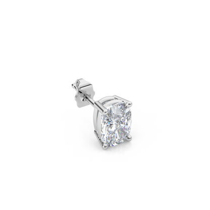 Classic Elongated Cushion Cut Lab Diamond 4-Prong Stud Earrings