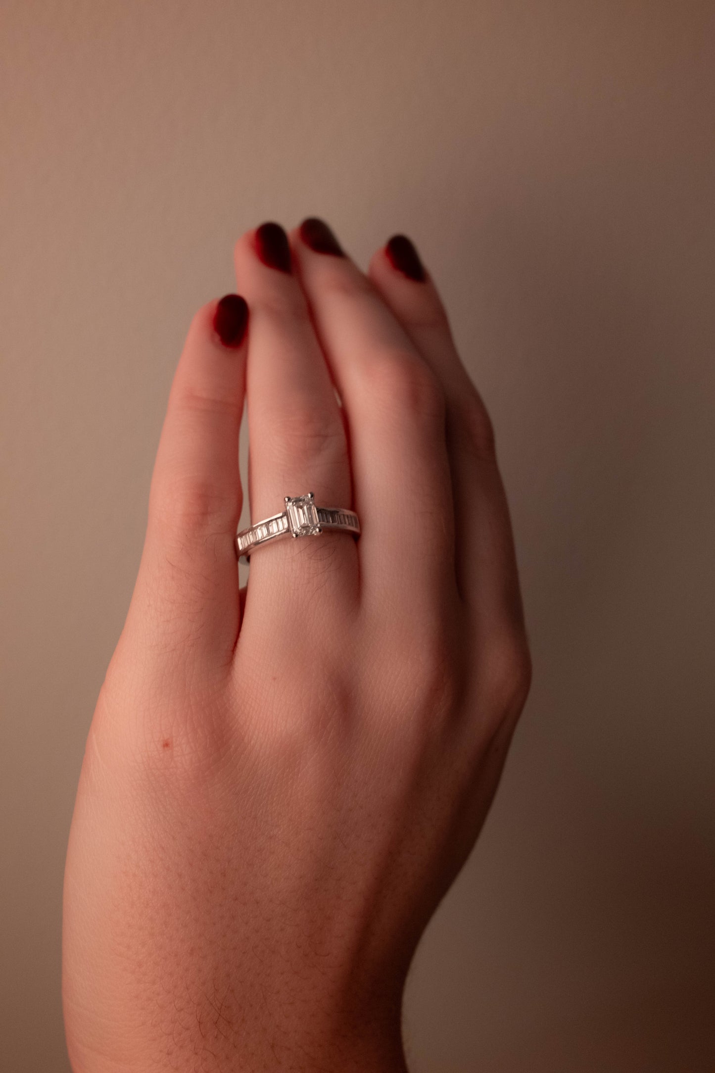 1.12ct Emerald-Cut Lab Diamond Ring in 14K White Gold