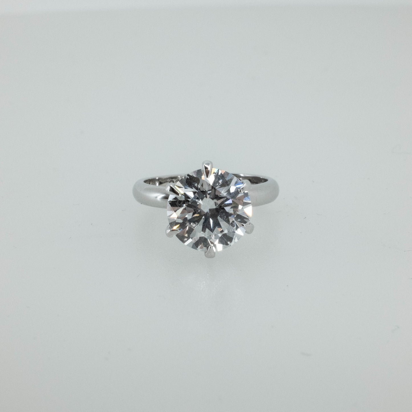 4.01ct Round Lab Diamond Solitaire Ring in 14K White Gold