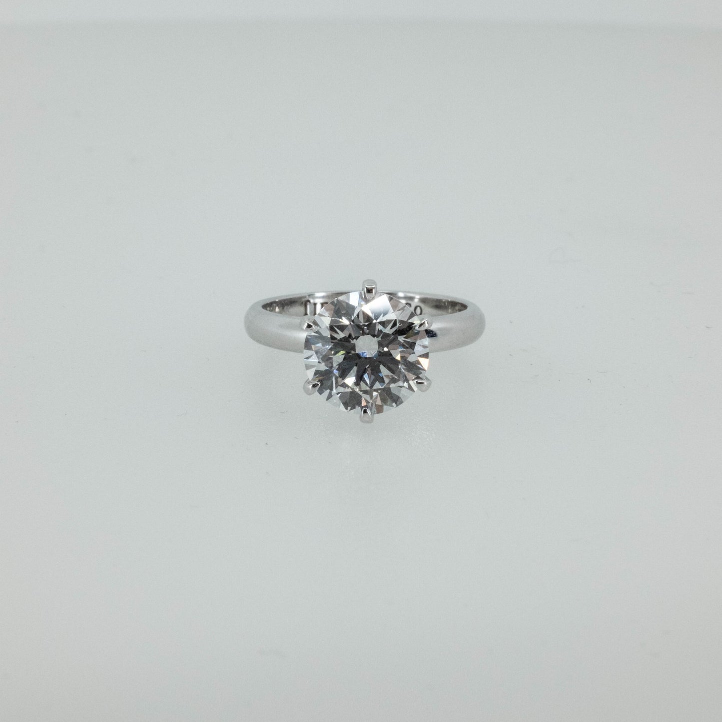 3.08ct Round Lab Diamond Solitaire Ring in 14K White Gold