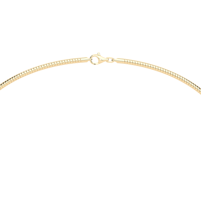 The Parla Omega | Vertical Emerald Lab-Diamond Basket Pendant Necklace in 14K Gold