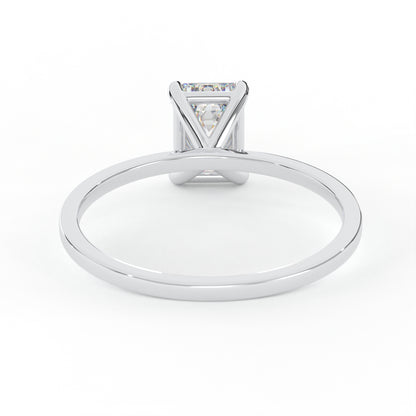 Elegant 1.00 Carat Emerald Cut Lab Diamond Solitaire Engagement Ring