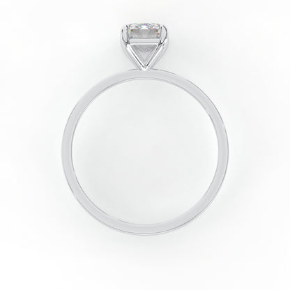 Elegant 1.00 Carat Emerald Cut Lab Diamond Solitaire Engagement Ring