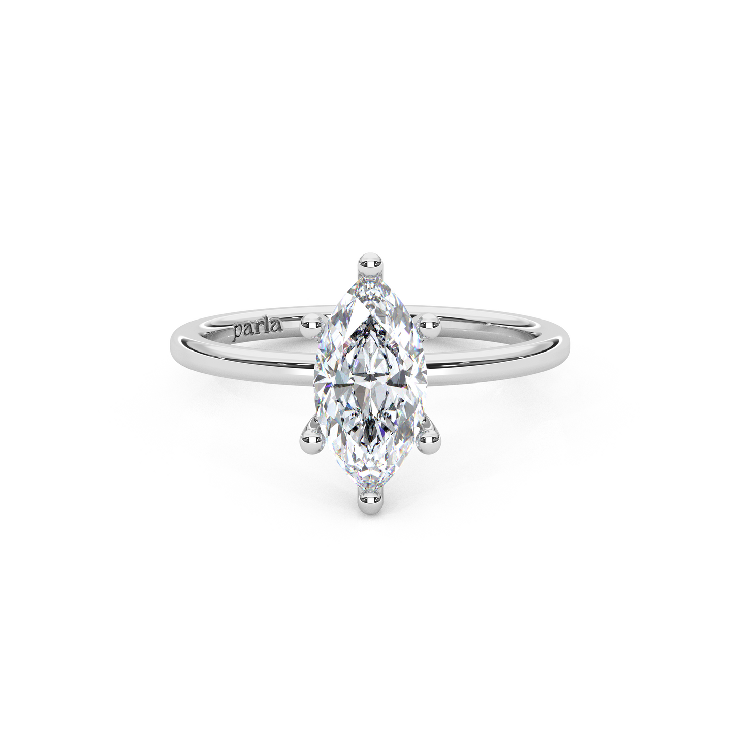 The Regal Solitaire – 1ct Six-Prong Dainty Marquise Ring