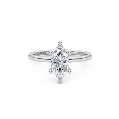 The Regal Solitaire – 1ct Six-Prong Dainty Marquise Ring
