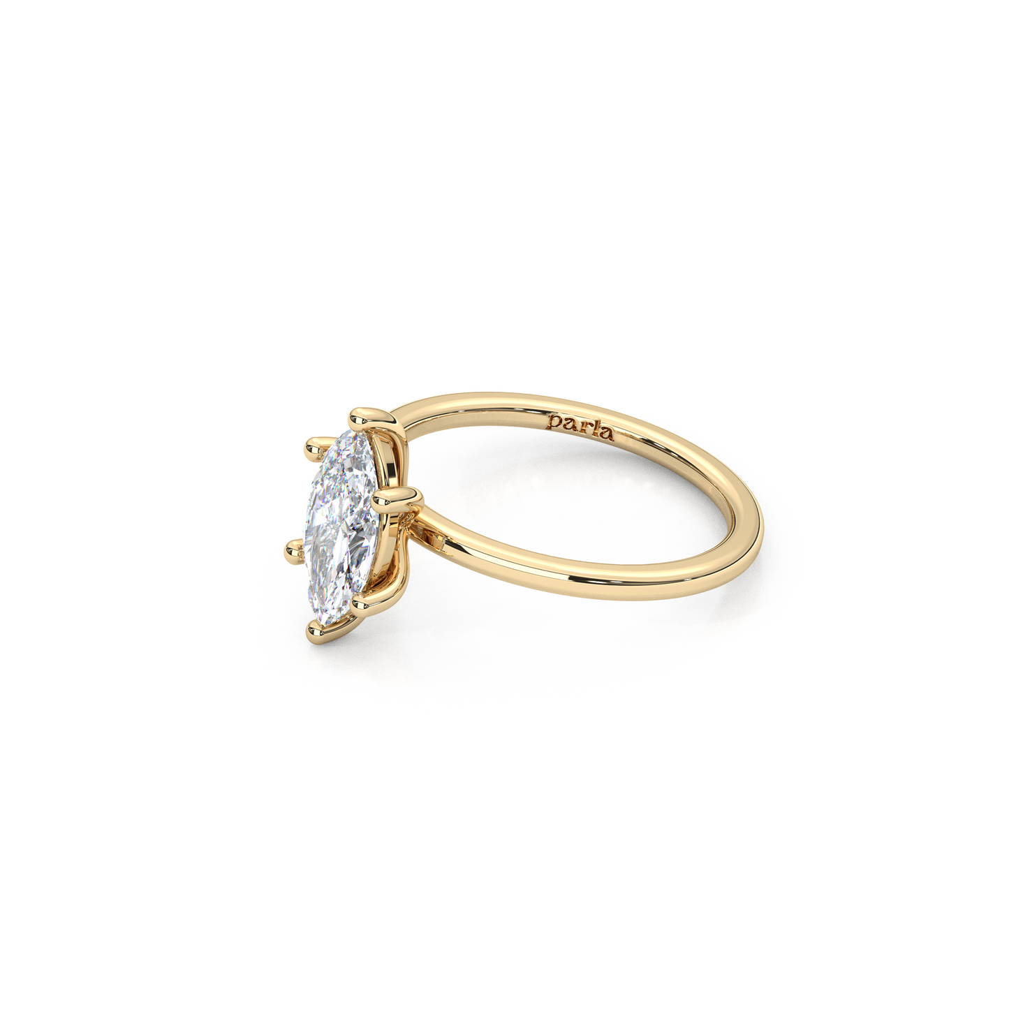 The Regal Solitaire – 1ct Six-Prong Dainty Marquise Ring