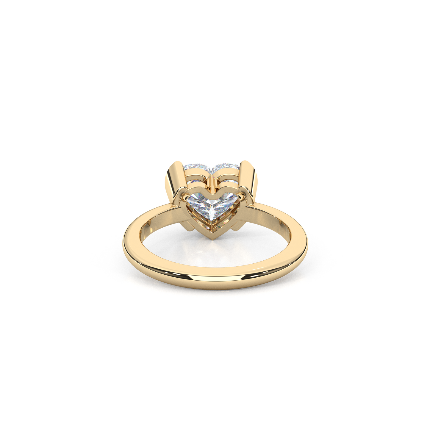 The Modern Amour – Semi-Bezel 1ct. Heart Diamond Solitaire Ring