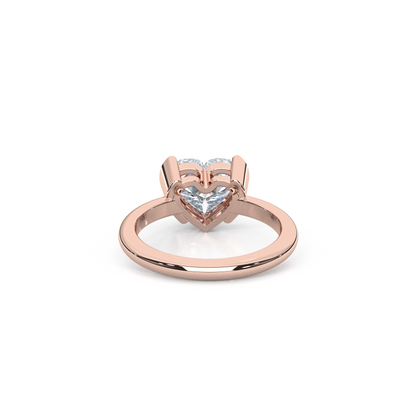 The Modern Amour – Semi-Bezel 1ct. Heart Diamond Solitaire Ring