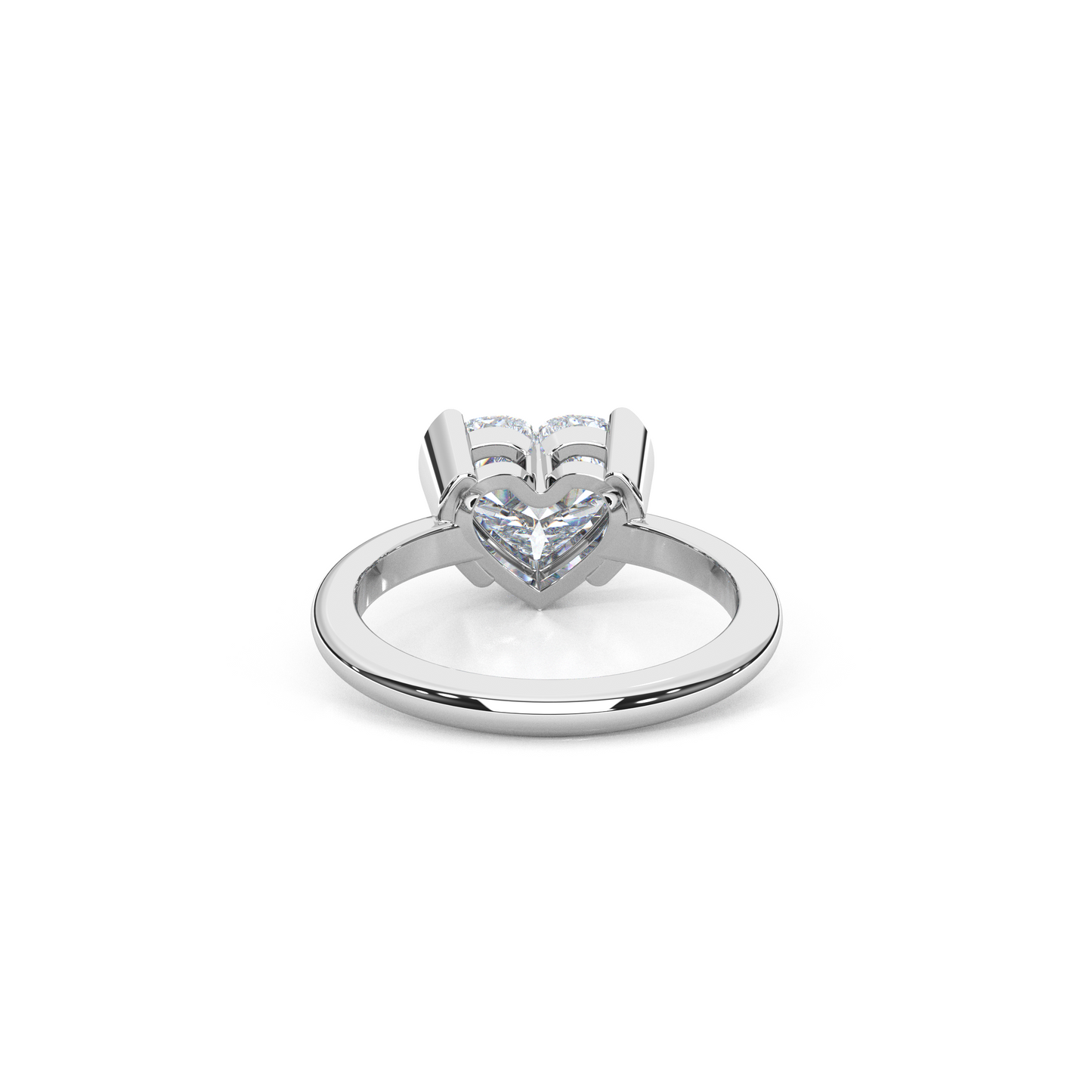 The Modern Amour – Semi-Bezel 1ct. Heart Diamond Solitaire Ring
