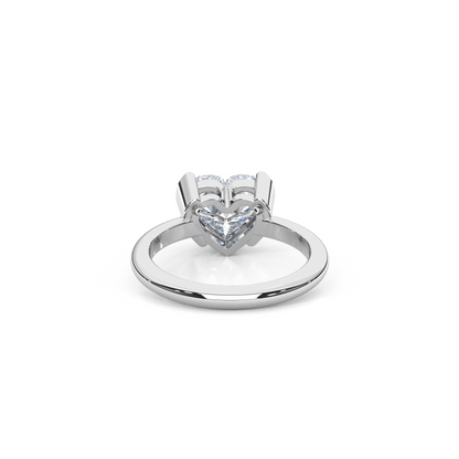 The Modern Amour – Semi-Bezel 1ct. Heart Diamond Solitaire Ring