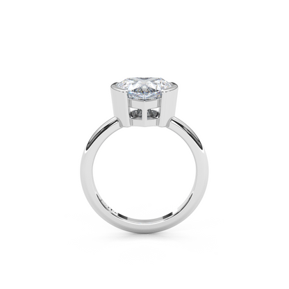 The Modern Amour – Semi-Bezel 1ct. Heart Diamond Solitaire Ring