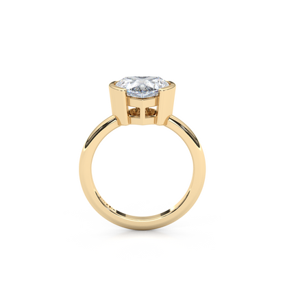 The Modern Amour – Semi-Bezel 1ct. Heart Diamond Solitaire Ring