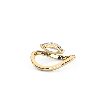 Timeless Infinity 1.00 Carat Marquise Cut Lab Diamond Pinky Ring