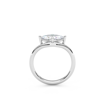 Elegant 1.00 Carat Marquise Cut Lab Diamond Solitaire Pinky Ring