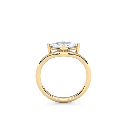 Elegant 1.00 Carat Marquise Cut Lab Diamond Solitaire Pinky Ring