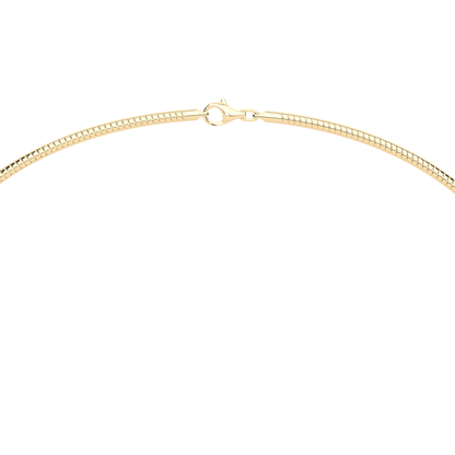 The Parla Omega | Vertical Marquise Lab-Diamond Basket Pendant Necklace in 14K Gold