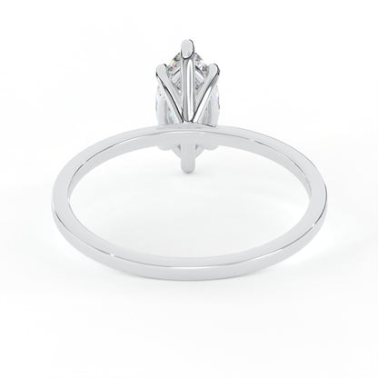 Elegant 1.00 Carat Marquis Cut Lab Diamond Solitaire Engagement Ring