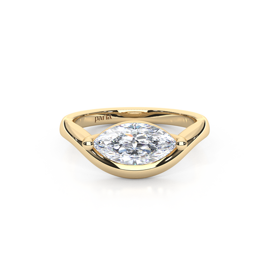 1.00 Carat East-West Marquise Lab-Grown Diamond Pinky Ring