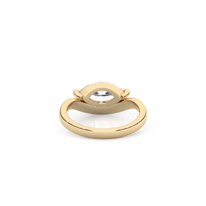 1.00 Carat East-West Marquise Lab-Grown Diamond Pinky Ring