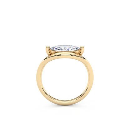 1.00 Carat East-West Marquise Lab-Grown Diamond Pinky Ring