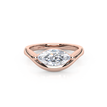 1.00 Carat East-West Marquise Lab-Grown Diamond Pinky Ring