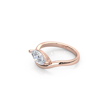 1.00 Carat East-West Marquise Lab-Grown Diamond Pinky Ring