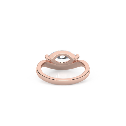 1.00 Carat East-West Marquise Lab-Grown Diamond Pinky Ring