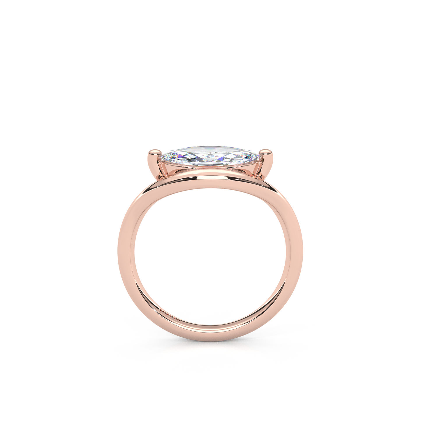 1.00 Carat East-West Marquise Lab-Grown Diamond Pinky Ring
