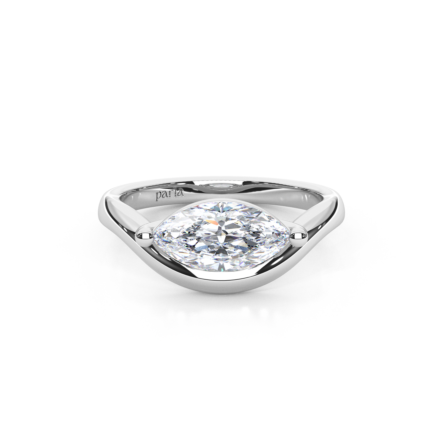 1.00 Carat East-West Marquise Lab-Grown Diamond Pinky Ring